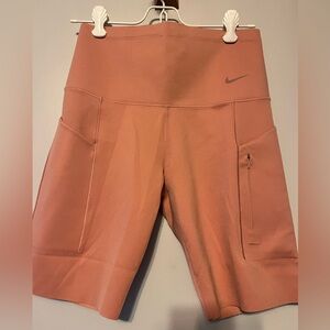 Nike peach pink bicycle short with pockets medium